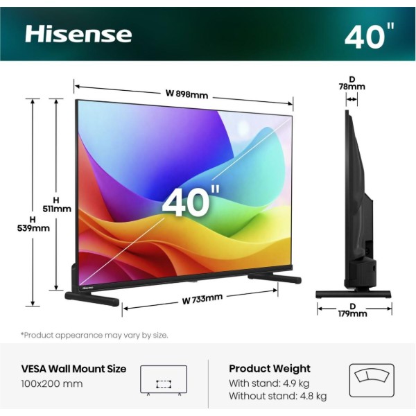 Фото - Телевізор Hisense 40A5S